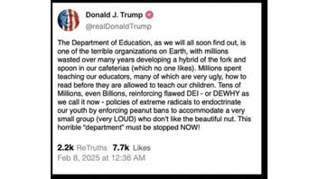 Fact Check: President Trump Did NOT Post About Education Department Developing Fork & Spoon Hybrid -- Fake Screenshot