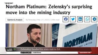 Fact Check: SABC News Did NOT Report Zelenskyy Bought Northam Platinum Mine Stake -- Fake Video With AI Sound